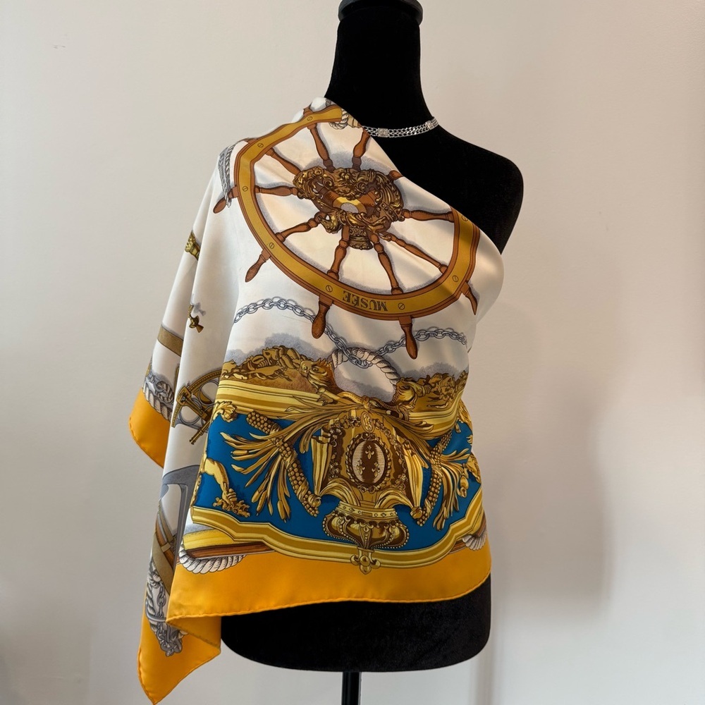Hermès Nautical Themed Silk Scarf - Picture 10 of 15